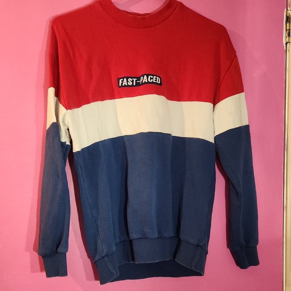 Zara Women's Colorblock Sweater - Red, White, and Blue